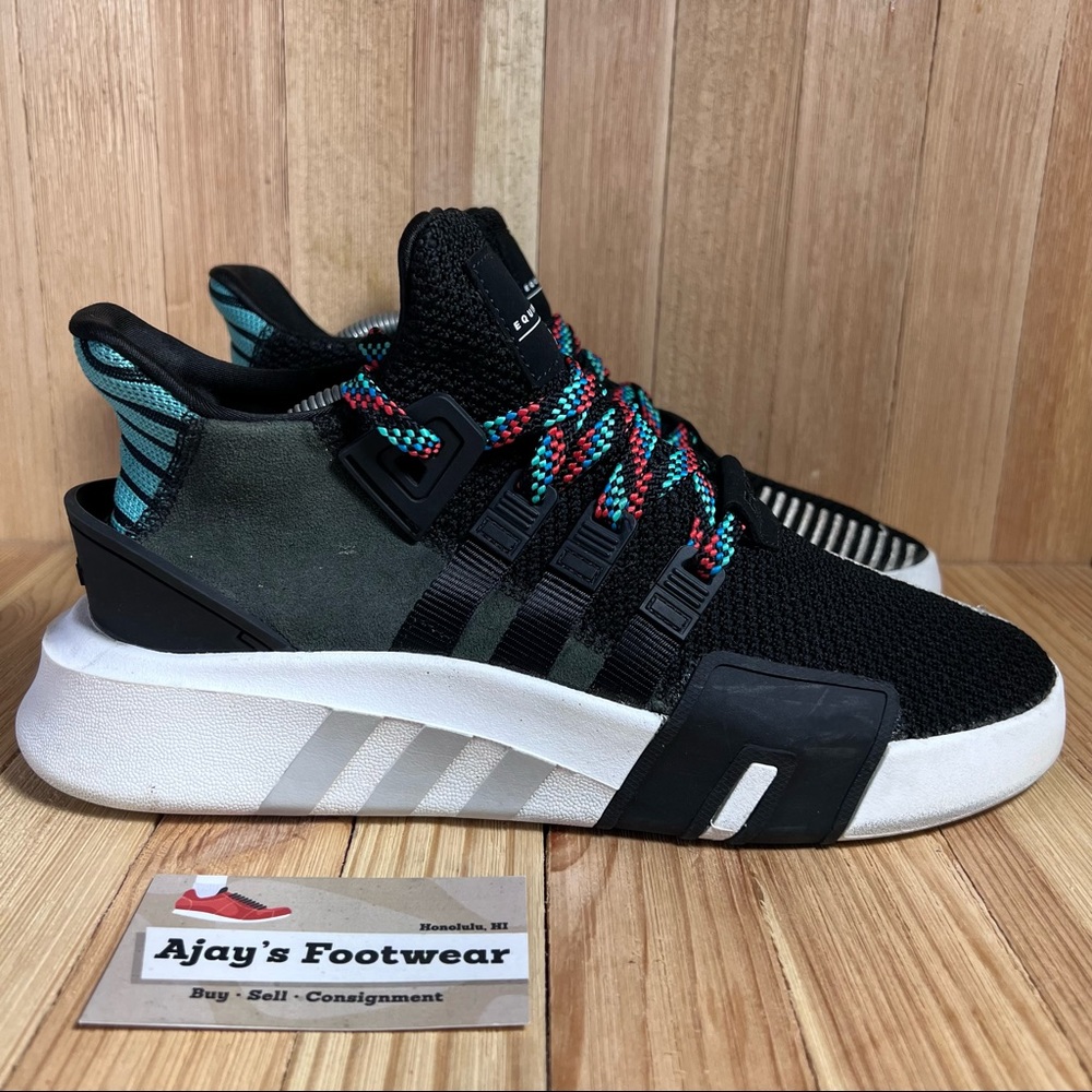 ADIDAS EQT BASK ADV CQ2993 BLACK/BLACK/SUBGREEN MEN'S Size: 8 Shoes